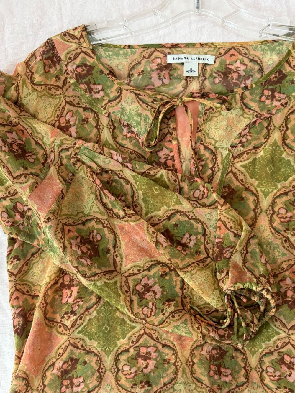 Vintage Banana Republic Silk Tunic, Size Small
